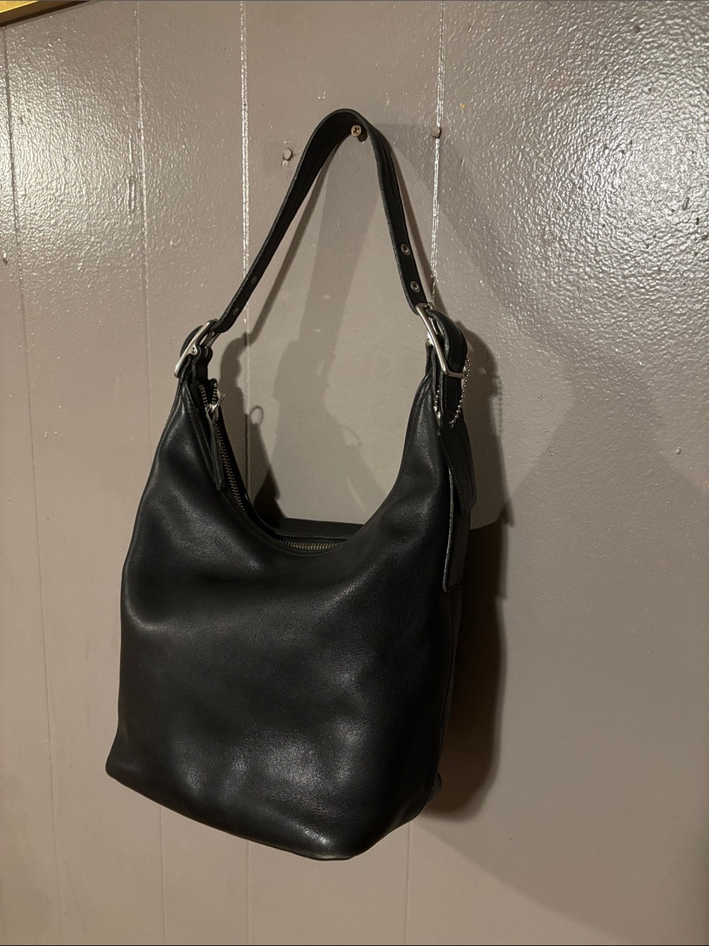 Vintage Black Leather Coach Legacy bag